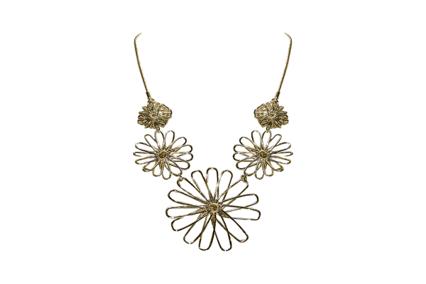 Silver Flower Necklace MC Design Jewellery
